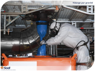 Vidange par gravité catalyse