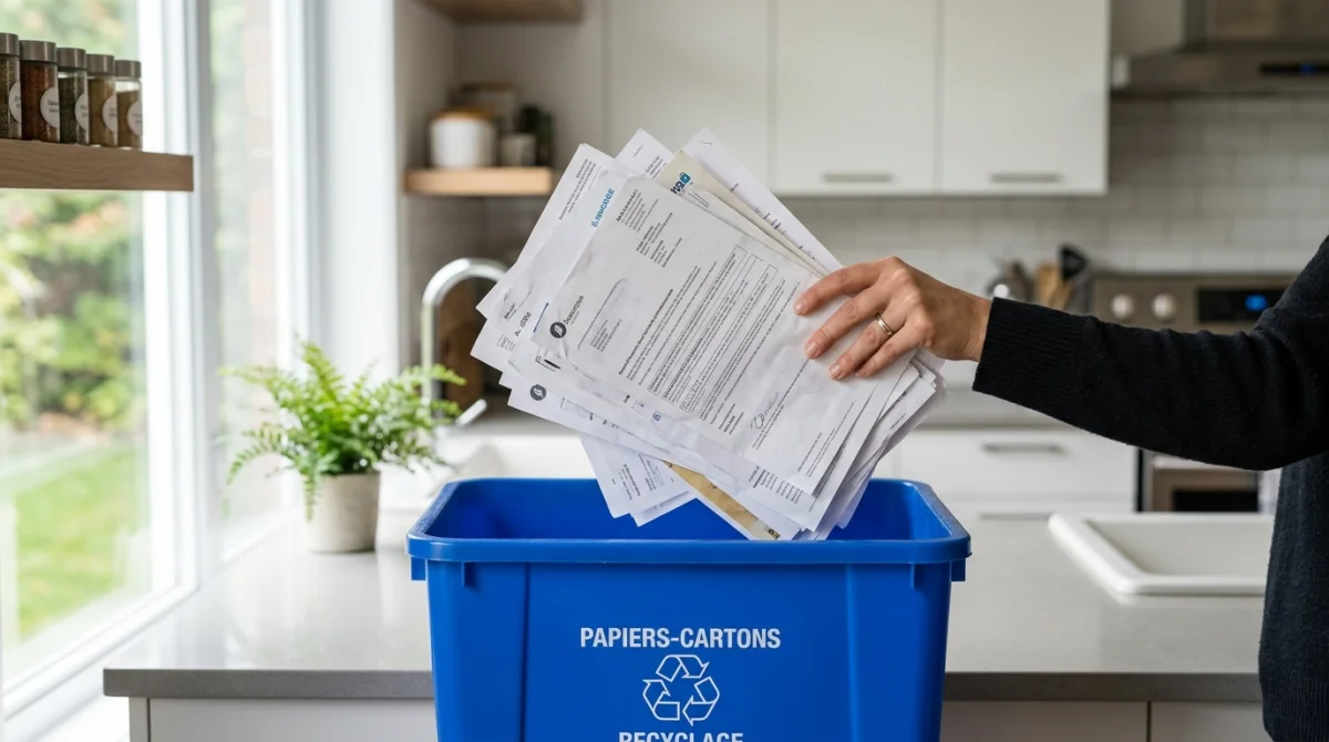 dans quelle poubelle jeter les papiers administratifs