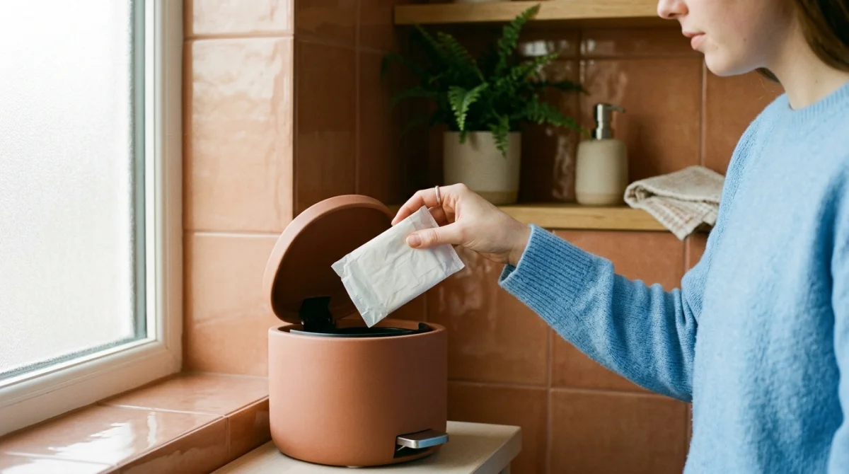 dans quelle poubelle jeter les serviettes hygiéniques