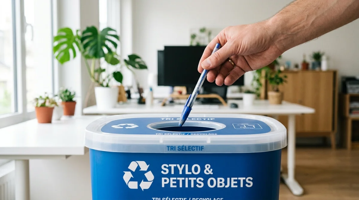 dans quelle poubelle jeter les stylos