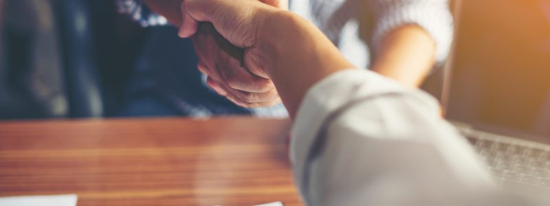 Business People Handshake Greeting Deal at work.